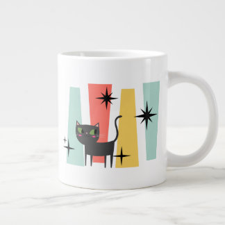 Mid Century Retro Cat  Jumbo Mugg