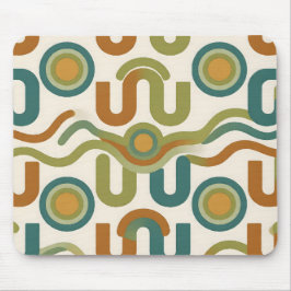 Mid-Century Retro Geometrisk Atomisk Mönster Musmatta