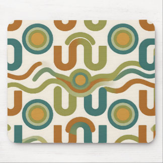 Mid-Century Retro Geometrisk Atomisk Mönster Musmatta