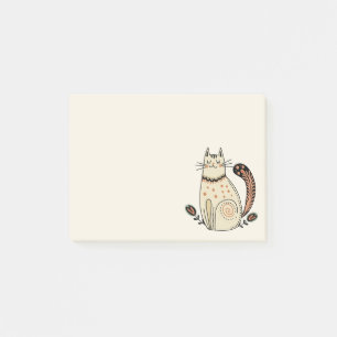 Mid Century Retro Kitty Katt Post-it Block