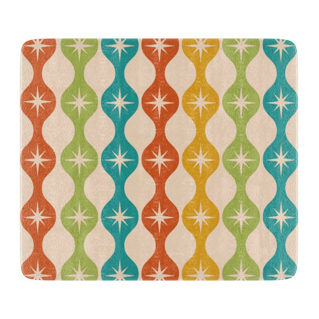 Mid Century Retro Starbursts på Ogee mönster (Framsidan)