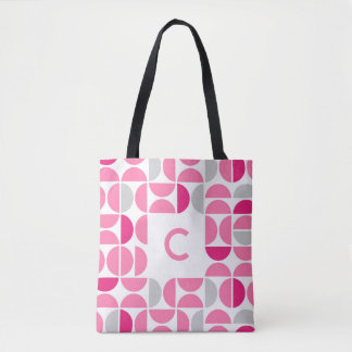 Mid Century Rosa Monogrammed Rosa Toge Bag Tygkasse