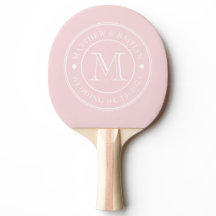 Mid-Century Rosa Viskning Bröllopsmonogram