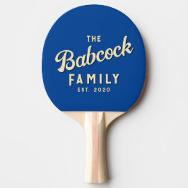 Mid-Century Royal Retro Familjenamn & År Pingisracket