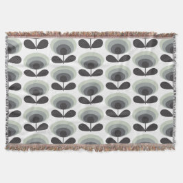 Mid Century Scandinavian Modern Retro Flower Bloom Filt