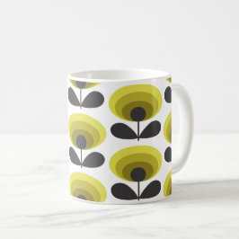Mid Century Scandinavian Modern Retro Flower Bloom Kaffemugg