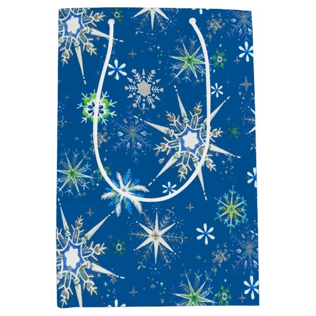 Mid-Century Snowflakes Galore On Blue (Framsidan)