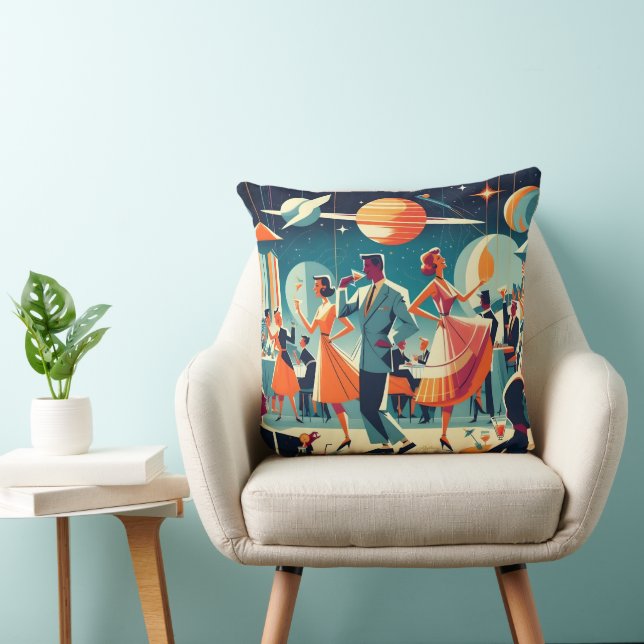 Mid Century Space Age Cocktailparty Kudde (Stol)