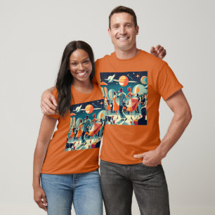Mid Century Space Age Cocktailparty T Shirt