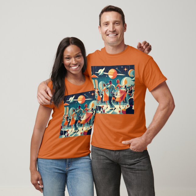 Mid Century Space Age Cocktailparty T Shirt (Unisex)