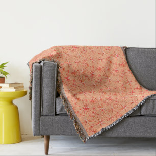 Mid Century Sputnik mönster, Coral Shades Mysfilt