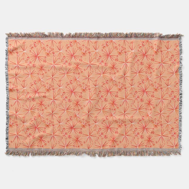 Mid Century Sputnik mönster, Coral Shades Mysfilt (Framsidan)