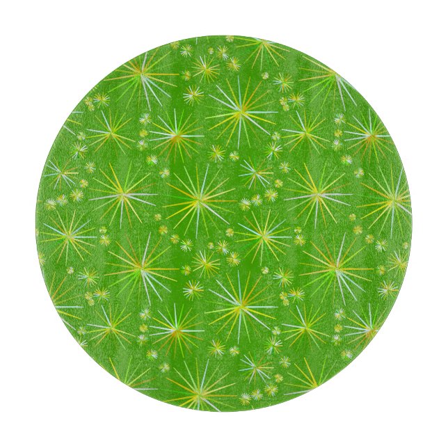 Mid Century Sputnik mönster, Oliv grönt (Framsidan)