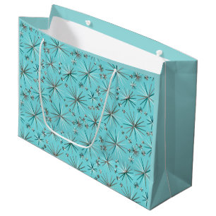 Mid Century Sputnik mönster, Robin's Egg Blue