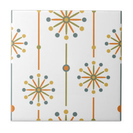 Mid Century Starburst Rand Anpassningsbar Färg SVG Kakelplatta