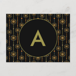 Mid Century Starburst Rand Anpassningsbar Färg SVG Vykort