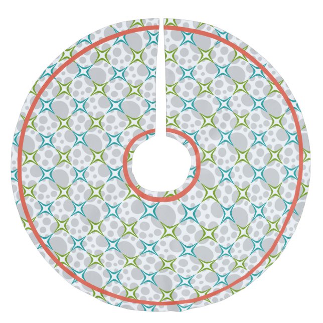 Mid Century Stars Julgransmatta Borstad Polyester (Framsidan)