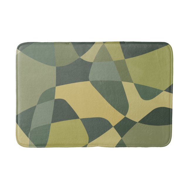 Mid Century Sten Lagrar Grönt Badrumsmatta (Framsidan)