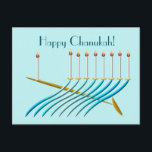 Mid-Century Stil Chanukah Menorah Vykort<br><div class="desc">Måste vi vara frugal? Skicka ett Chanukah-vykort i stället för ett kort. Gör någon dag med en handskriven anteckning på baksidan. Folk kärlek får äkta post när det kommer från dig! Denna digitala konstmenorah visar den svepande linjerna av den danska konströrelsen i mitten av århundradet.</div>
