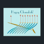 Mid-Century Stil Chanukah Menorah Vykort<br><div class="desc">Måste vi vara frugal? Skicka ett Chanukah-vykort i stället för ett kort. Gör någon dag med en handskriven anteckning på baksidan. Folk kärlek får äkta post när det kommer från dig! Denna digitala konstmenorah visar den svepande linjerna av den danska konströrelsen i mitten av århundradet.</div>