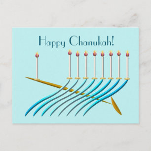Mid-Century Stil Chanukah Menorah Vykort