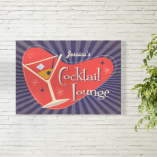 Mid Century Stil Cocktail Lounge Poster