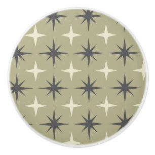 Mid Century stjärnexplosioner i beige och taupe på Knopp