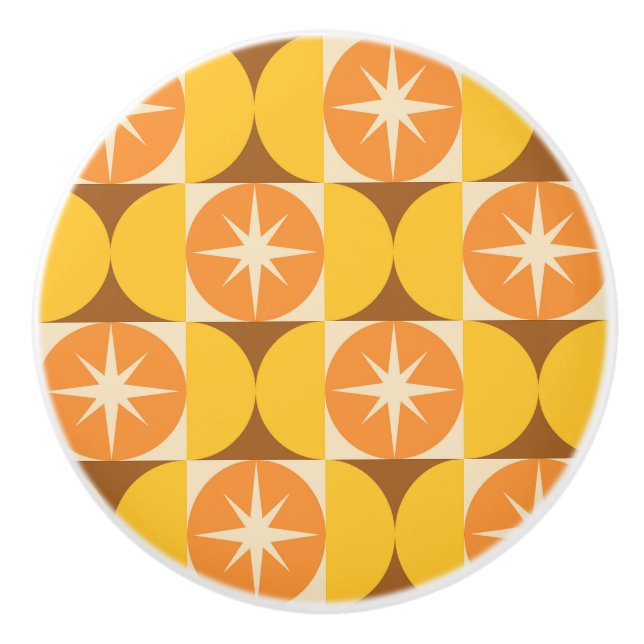 Mid Century-stjärnor på Gulter i Orange Knopp (Framsidan)