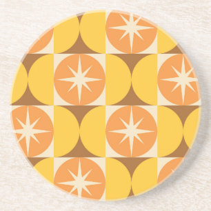 Mid Century-stjärnor på Gulter i Orange Underlägg
