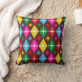 Mid Century-stjärnor på Harlequin Diamonds Kudde