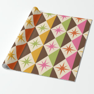 Mid Century-stjärnor på Harlequin Diamonds Presentpapper