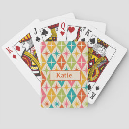 Mid Century-stjärnor på Retro Diamonds Namn Casinokort