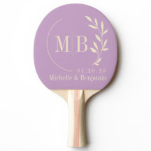 Mid-Century Summer Lilac Leaf Bröllopsmonogram