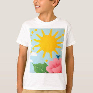 Mid-Century Sun & Nature Art Print - Stylized Sun  T Shirt