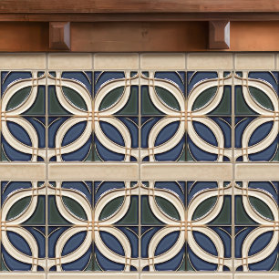 Mid-Century Symmetry Organic Art Deco Belle Epoque Kakelplatta