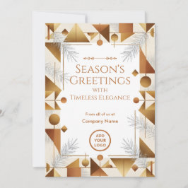 Mid-Century Tinsel & Brass Corporate  Julkort