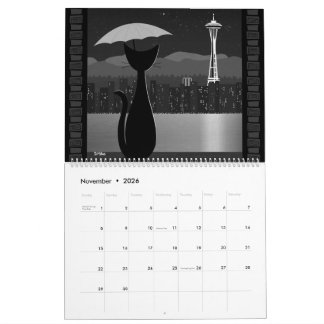 Mid Century Travel Cat Kalender