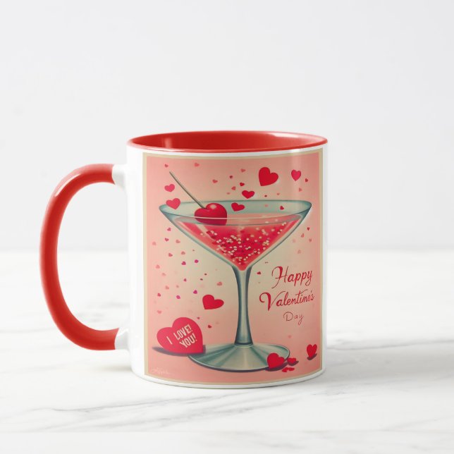 Mid Century Valentine Martini cocktail Mugg (Vänster)