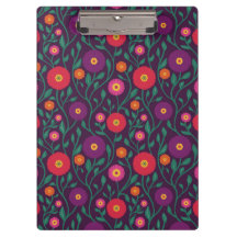 Mid-Century Vine Flower | Trädgårds Girland Plommo