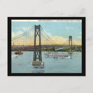 Mid-Hudson Bridge, Poughkeepsie 1930 Vintage Vykort
