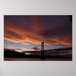 Mid Hudson Bridge Sunset Poster