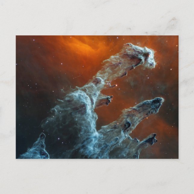 Mid-infraröde skapandets pelare. vykort (Framsida)