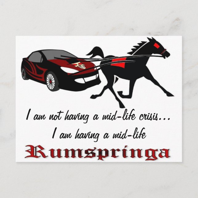 Mid-Life Rumspringa Vykort (Framsida)