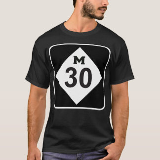 Mid Michigan Highway M30 Midland Wiom Sjö Edenvil T Shirt