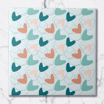 Mid Mod Abstrakt Mönster Teal, Peach, Mörk Salmon Kakelplatta<br><div class="desc">Uppriktigt sagt är mönster med bomerangs i abstrakt ett snyggt sätt att tillföra lite halvsekel luft till din hemdekanter. Det är också en underbar gåva till stil älskare.</div>