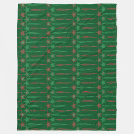 Mid Mod Icicles Grönt Fleece Blanket (3 storlekar)