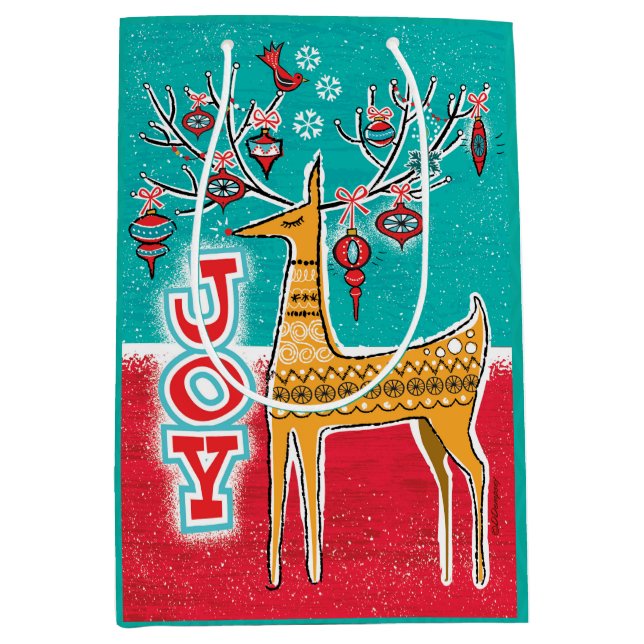 Mid Mod Reindeer julklapp (Framsidan)