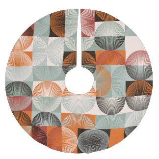 Mid-sekels geometriska, abstrakt färglöst mönster. julgransmatta borstad polyester
