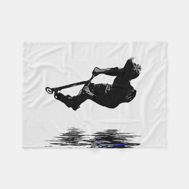 Midair Stunts - Scooter Rider Fleece Blanket (Framsidan (Horisontell))