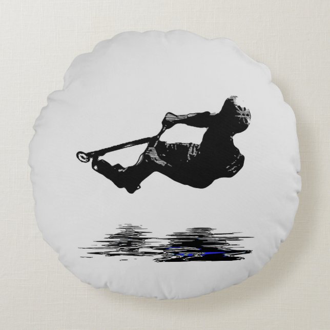 Midair Stunts - Scooter Rider Rund Kudde (Framsidan)